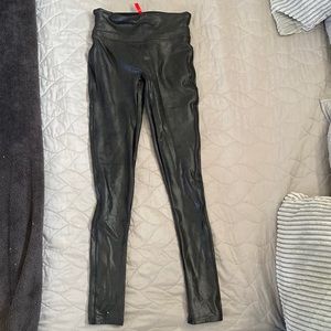 Spanx faux leather leggings XSP